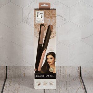 Pure Silk Ceramic Flat Iron Salon Quality Tourmaline Ceramic Plates 410 Deg NEW